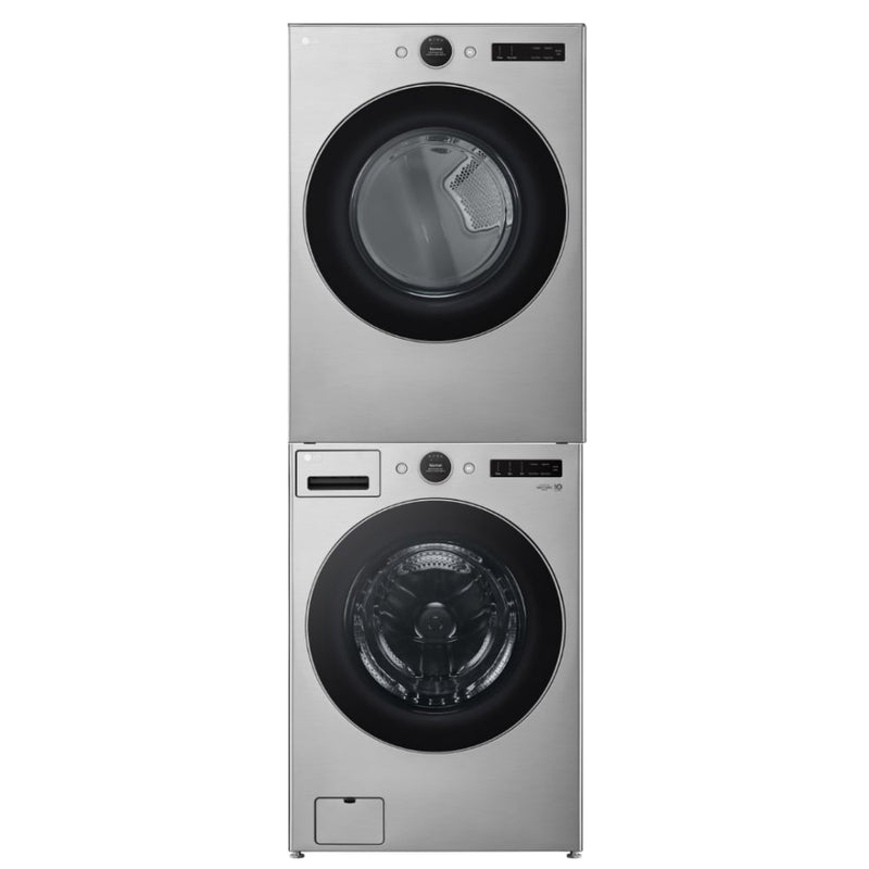 LG Washer WM5500HVA & Electric Dryer DLEX5500V & Stacking Kit KSTK4