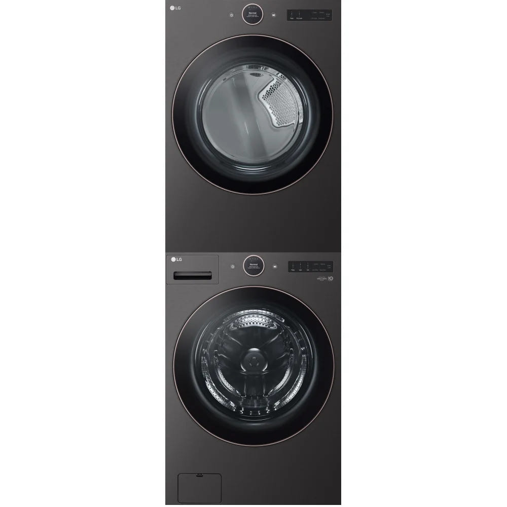 LG Washer WM6500HBA & Electric Dryer DLEX6500B & Stacking Kit KSTK4