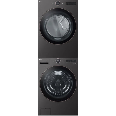 LG Washer WM6500HBA & Electric Dryer DLEX6500B & Stacking Kit KSTK4