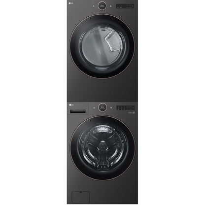 LG Washer WM6500HBA & Electric Dryer DLEX6500B & Stacking Kit KSTK4