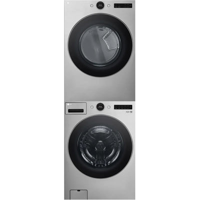 LG Washer WM5500HVA & Gas Dryer DLGX5501V & Stacking Kit KSTK4