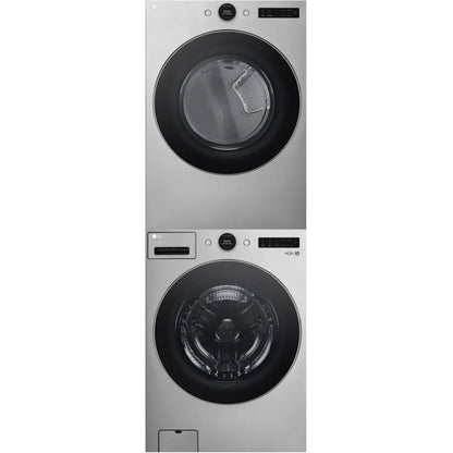 LG Washer WM5500HVA & Gas Dryer DLGX5501V & Stacking Kit KSTK4