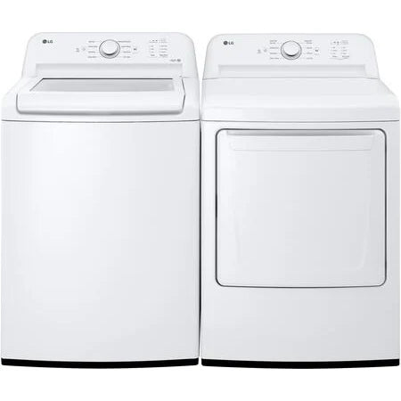 LG Washer WT6105CW & Dryer DLE6100W, 4.8 Capacity Top Load Washer & 7.3 Capacity Electric Dryer, 27 Colour
