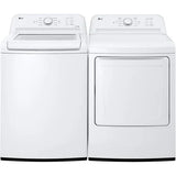 LG Washer WT6105CW & Dryer DLE6100W, 4.8 Capacity Top Load Washer & 7.3 Capacity Electric Dryer, 27 Colour