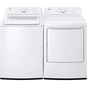 LG Washer WT6105CW & Dryer DLE6100W, 4.8 Capacity Top Load Washer & 7.3 Capacity Electric Dryer, 27 Colour