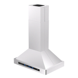 Vesta BRATISLAVA Stainless Steel 36" Island Range Hood side view (high angle)