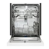 Midea MDF24P2BWW 24” Front Control Hybrid Tub Dishwasher in White