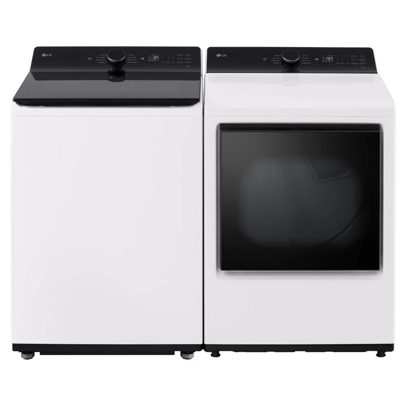 LG Washer WT8405CW & Dryer DLE8400WE, Top Load Washer ENERGY STAR Certified, 5.3 Capacity, 8 Wash Cycles, 5 Temperature Settings, Dryer Electric Dryer, 7.3 Capacity, 8 Dry Cycles, 5 Temperature Settings
