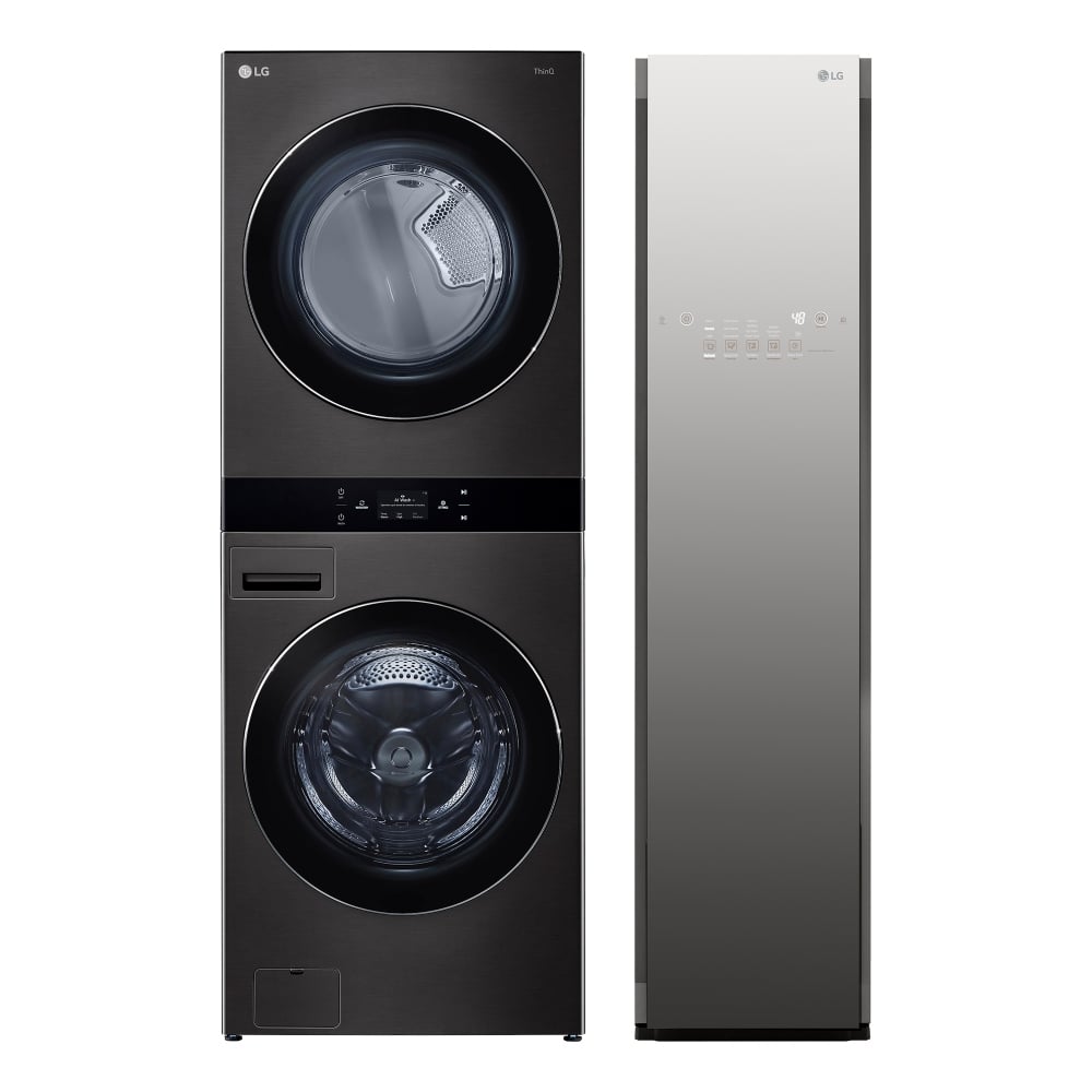 LG WashTower WKEX300HBA & Styler Steam S3MFBN