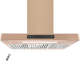 Vesta Copenhagen 800 CFM Wall Mount Range Hood in Gold Stainless Steel