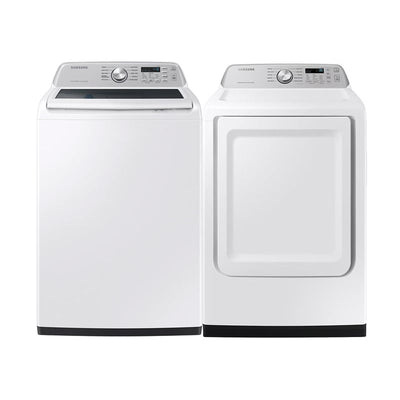 Samsung Top Load Washer WA46CG3505AWA4 & Electric Dryer DVE47CG3500WAC