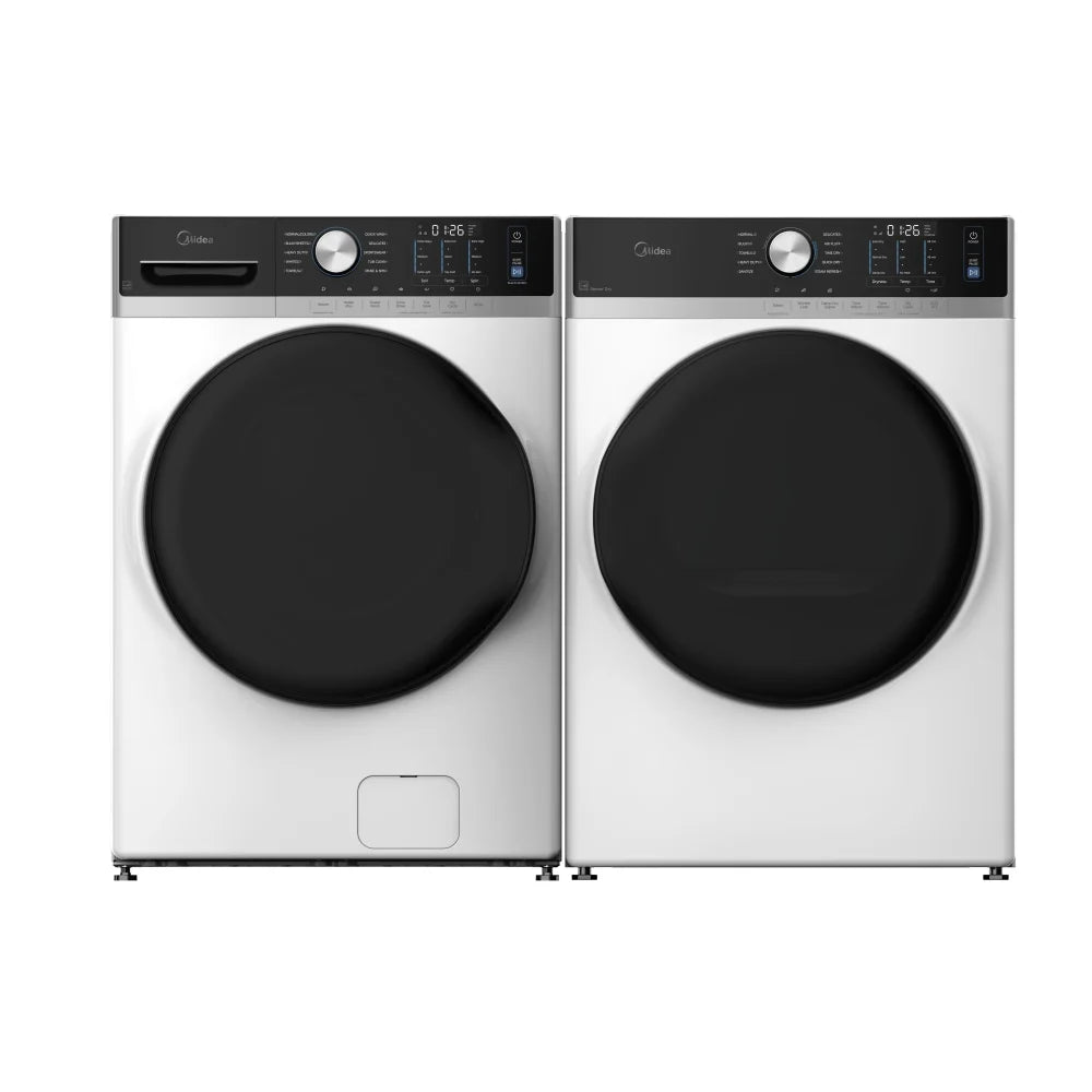 Midea MLHW52S7AWW 27" Front Load Washer & MLHE52S7AWW Dryer
