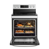Midea MER30B14ASTC Electric Range, 6.3 cu. ft. Capacity, 30 inch Exterior Width, 4 Burners, Storage Drawer, Manual Clean, 1,800 W Highest Element, Stainless Steel colour