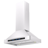 Vesta BRATISLAVA Stainless Steel 36" Island Range Hood side view (low angle)