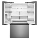 Midea MRF27I6BST Counter Depth French Door Refrigerator, 36 inch Width, 26.5 cu. ft. Capacity, Counter Depth, Water Dispenser (Interior), Ice Dispenser (Freezer Located), ENERGY STAR Certified, Stainless Steel colour