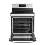 Midea MER30B14ASTC Electric Range, 6.3 cu. ft. Capacity, 30 inch Exterior Width, 4 Burners, Storage Drawer, Manual Clean, 1,800 W Highest Element, Stainless Steel colour