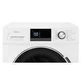 Midea MLH27N5AWWC Front Load Washer, 24 inch Width, 3.1 cu. ft. Washer Capacity, 1,300 RPM Washer Spin Speed, 16 Wash Cycles, 5 Temperature Settings, Water Heater, ENERGY STAR Certified, White colour