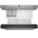 Midea MRF27I6BST Counter Depth French Door Refrigerator, 36 inch Width, 26.5 cu. ft. Capacity, Counter Depth, Water Dispenser (Interior), Ice Dispenser (Freezer Located), ENERGY STAR Certified, Stainless Steel colour