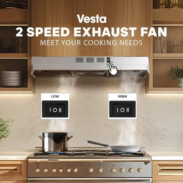 Vesta CINCINNATI 30" Stainless Steel Under Cabinet Range Hood