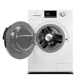 Midea MLH27N5AWWC Front Load Washer, 24 inch Width, 3.1 cu. ft. Washer Capacity, 1,300 RPM Washer Spin Speed, 16 Wash Cycles, 5 Temperature Settings, Water Heater, ENERGY STAR Certified, White colour