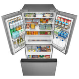 Midea MRF32I6BST French Door Refrigerator, 36 inch Width, 31.5 cu. ft. Capacity, Water Dispenser (Interior), Ice Dispenser (Freezer Located), ENERGY STAR Certified, Stainless Steel colour