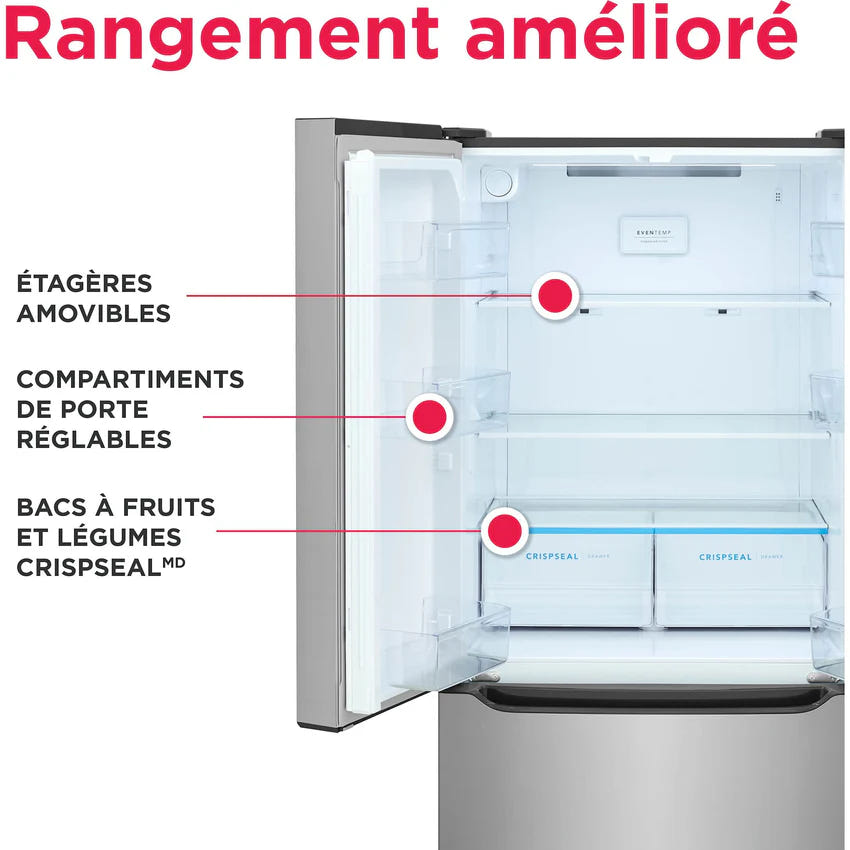 Frigidaire 17.6 立方英尺台面深度法式门冰箱 FRFG1723AV