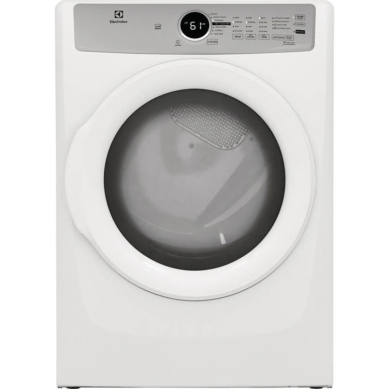 Electrolux ELFE733CAW Electric Dryer, 8 cu. ft. Dryer Capacity, 7 Dry Cycles, 5 Temperature Settings, Vented, Stackable, White colour