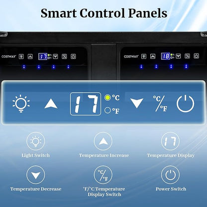 Costway 24" Dual Zone Wine and Beverage Cooler