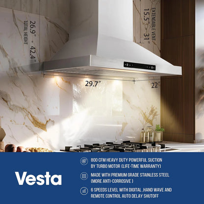 Vesta Brussels 30" 800 CFM Wall Mount