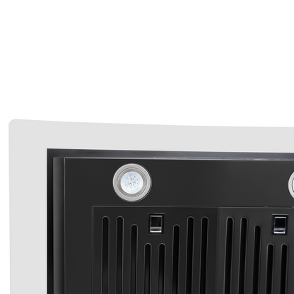 Amsterdam 800CFM 36'' Black Stainless Steel Wall Mount Range Hoods