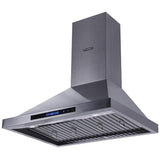 FRANKFURT-BS-30 30" Black Stainless Steel Wall Mount Range Hood