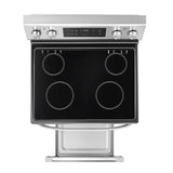 Midea MER30B14ASTC Electric Range, 6.3 cu. ft. Capacity, 30 inch Exterior Width, 4 Burners, Storage Drawer, Manual Clean, 1,800 W Highest Element, Stainless Steel colour