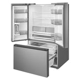 Midea MRF32I6BST French Door Refrigerator, 36 inch Width, 31.5 cu. ft. Capacity, Water Dispenser (Interior), Ice Dispenser (Freezer Located), ENERGY STAR Certified, Stainless Steel colour