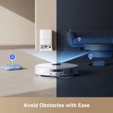 DREAME L40s Ultra Kit Robot Vacuum and Mop, Auto-Empty, Mop Self-Cleaning, 19KPa Suction, 100% Detangling DuoBrush, Extending Mops and Side Brush, 3 Extra Dust Bags, Black