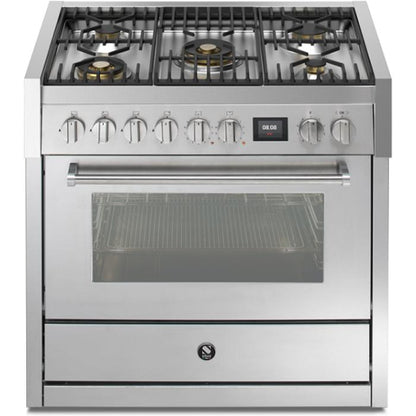 Steel 36" GENESI series Dual Fuel Range GQY9S-4M