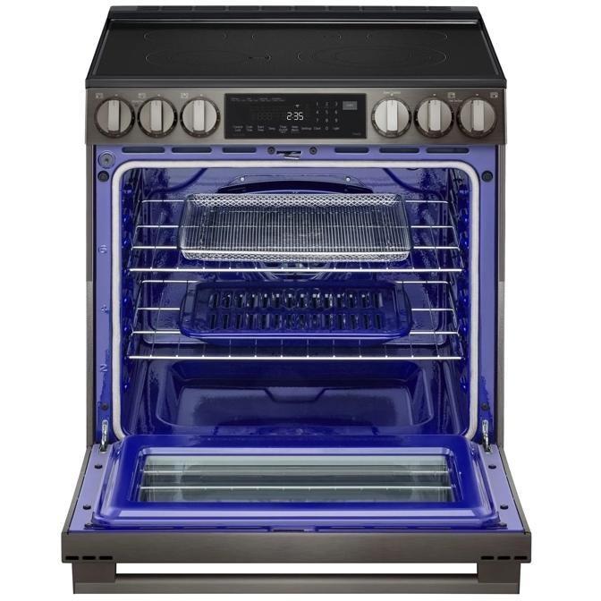 LG LSEL6335ZE Electric Range, 6.3 cu. ft. Capacity, 30 inch Exterior Width, Convection, 5 Burners, Storage Drawer, Air Fry, Self Clean, 3,200 Watts Highest Burner Element, Stainless Steel