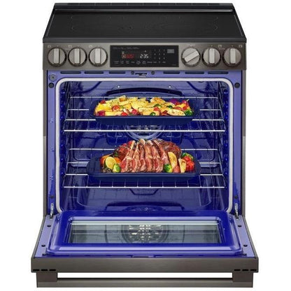 LG LSEL6335ZE Electric Range, 6.3 cu. ft. Capacity, 30 inch Exterior Width, Convection, 5 Burners, Storage Drawer, Air Fry, Self Clean, 3,200 Watts Highest Burner Element, Stainless Steel