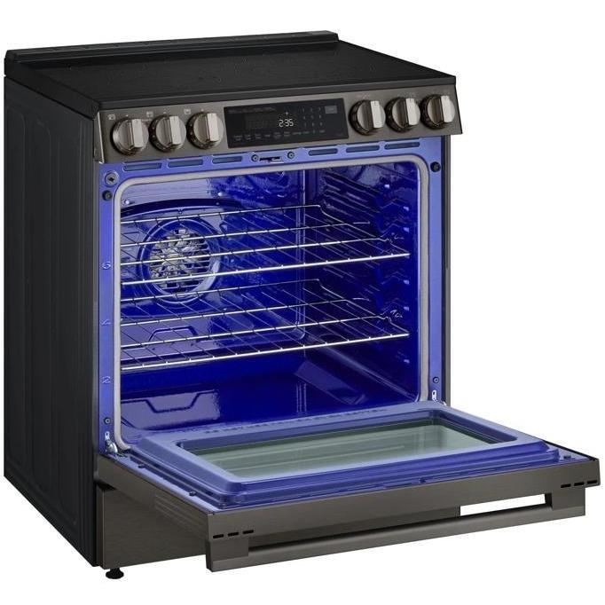LG LSEL6335ZE Electric Range, 6.3 cu. ft. Capacity, 30 inch Exterior Width, Convection, 5 Burners, Storage Drawer, Air Fry, Self Clean, 3,200 Watts Highest Burner Element, Stainless Steel