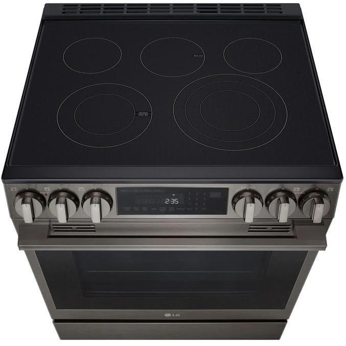 LG LSEL6335ZE Electric Range, 6.3 cu. ft. Capacity, 30 inch Exterior Width, Convection, 5 Burners, Storage Drawer, Air Fry, Self Clean, 3,200 Watts Highest Burner Element, Stainless Steel