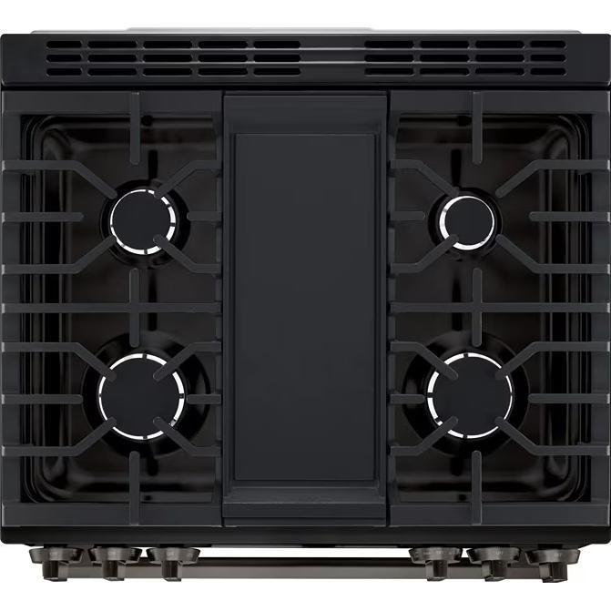 LG LSGL6335Z 燃气灶，6.3 立方英尺容量，30 英寸外部宽度，自清洁，对流，5 个燃烧器，储物抽屉，空气炸锅，20,000 BTU