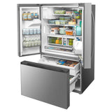Midea MRF29D9BST French Door Refrigerator, 36 inch Width, 28.9 cu. ft. Capacity, Water Dispenser (Exterior), Ice Dispenser (Thru Door), ENERGY STAR Certified, Stainless Steel colour