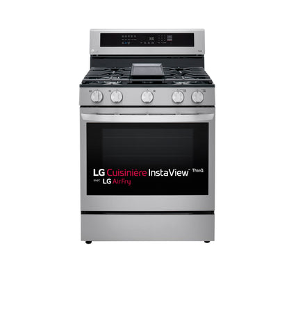 5.8 cu ft. Smart Wi-Fi Enabled True Convection InstaView™ Gas Ranges with Air Fry LRGL5825F