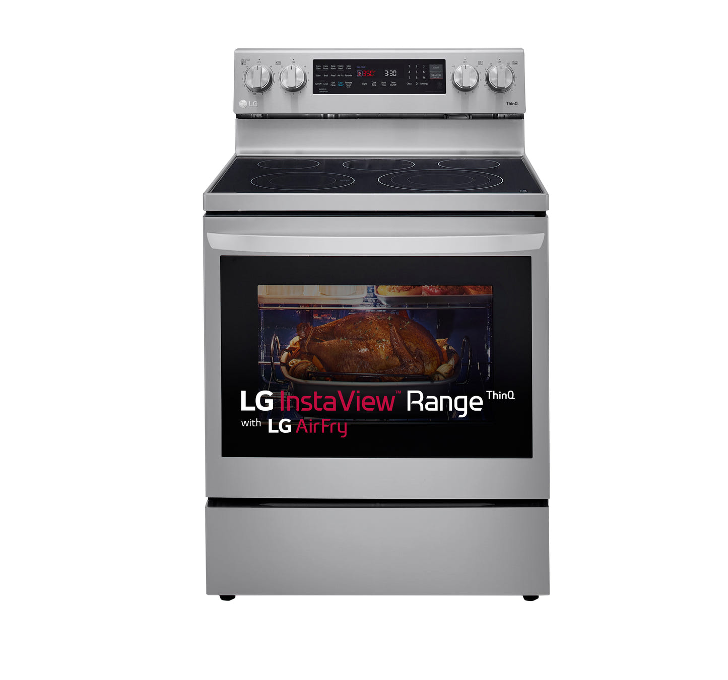 LG 6.3 立方英尺空气炸锅 InstaView ThinQ® 电炉 LREL6325F
