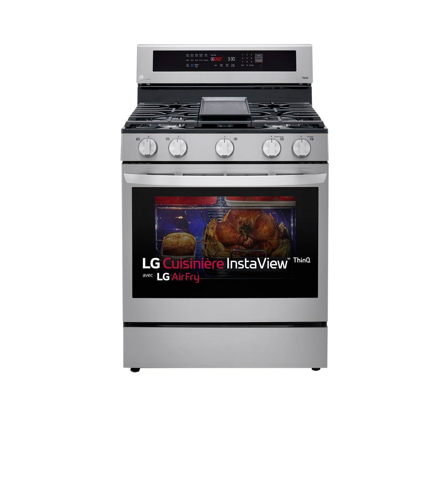 5.8 cu ft. Smart Wi-Fi Enabled True Convection InstaView™ Gas Ranges with Air Fry LRGL5825F