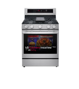 LG 5.8 cu ft Smart Wi-Fi Enabled True Convection InstaView Gas Range with Air Fry LRGL5825F - Air Fry