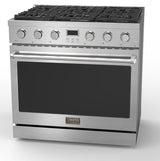 Alberta 36'' Stainless Steel Professional Freestanding Full Gas Range