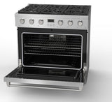 Alberta 36'' Stainless Steel Professional Freestanding Full Gas Range