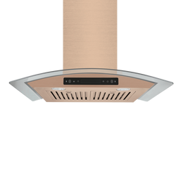 Amsterdam 800CFM 36'' Gold Stainless Steel Wall Mount Range Hoods - Front View