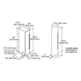 Bosch Benchmark Series B18IF905SP Built In Freezer, 18 inch Width, ENERGY STAR Certified, Ice Maker, 9 cu. ft. Capacity, Frost Free, Interior Light (Freezer), Reversible Door, Panel Ready
