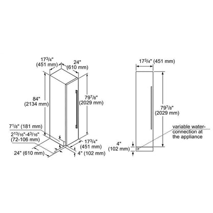 Benchmark Built-in Freezer 18'' Flat Hinge B18IF905SP
